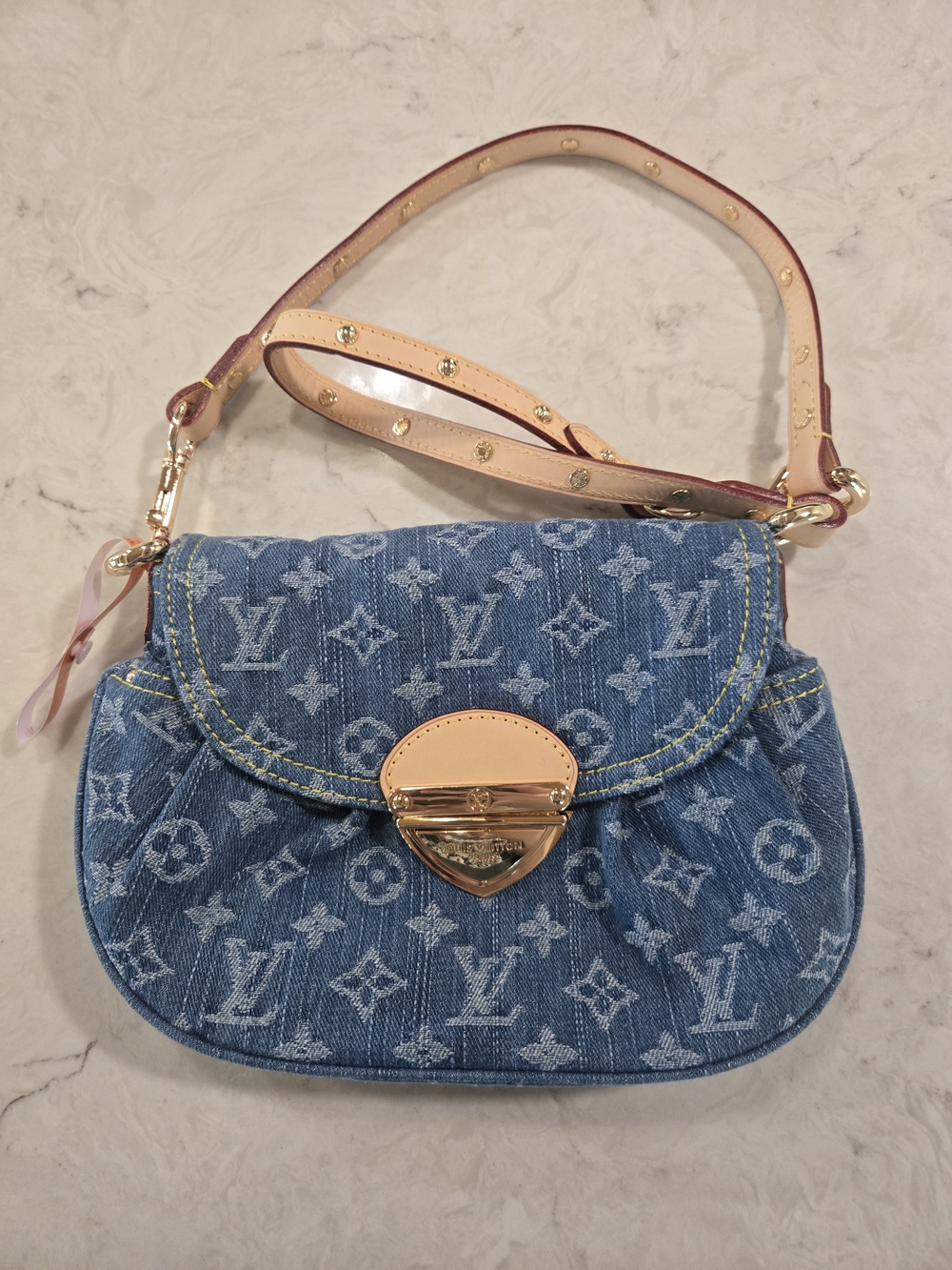 ⭐LV Blue Denim Mini Pleaty